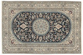 Oriental Collection Orientteppich Nain Medallion blau 200 x 300 cm