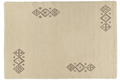 Tuaroc Berberteppich Zagora mit ca. 130.000 Florfäden/m² wollweiß mit Muster