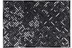 In schwarz: Kayoom Lederteppich Spark 410 Schwarz / Silber
