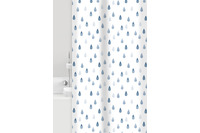 GRUND Duschvorhang Drops weiß/ blau 180x200 cm