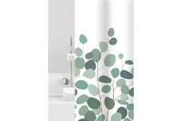 GRUND Duschvorhang Floral weiß/ grün 180x200 cm