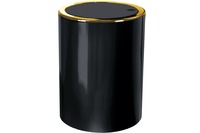 Kleine Wolke Kosmetikeimer Golden Clap, Schwarz 19x24,5x19/ 5 Liter
