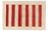 Oriental Collection Gabbeh-Teppich Loribaft Streifen rot 140 cm x 200 cm