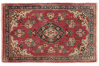 Oriental Collection Orientteppich Ghom Red Medallion 70 x 110 cm