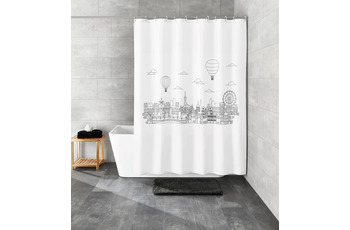 Kleine Wolke Duschvorhang Wonderland Schwarz Weiss 180x200cm