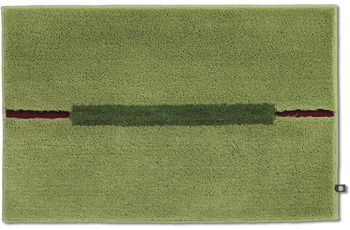 RHOMTUFT Badteppich CABLE lind/ moos/ bordeaux 45 x 50 cm Deckelbezug