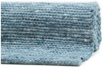 Sansibar Handwebteppich Hörnum UNI blue