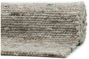 Sansibar Handwebteppich Hörnum UNI brown