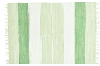 THEKO Handwebteppich Happy Design Stripes hellgrün