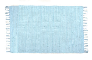 Zaba Handwebteppich Dream Cotton light blue