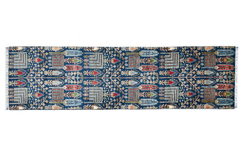 THEKO Orientteppich Kandashah 0617 blue multi 81 x 296 cm Galerie