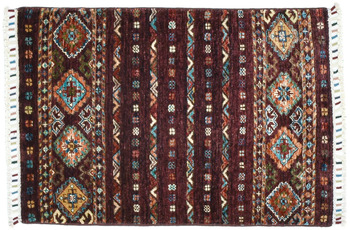 THEKO Orientteppich Kandashah 0630 bordeaux multi 63 x 92 cm