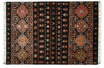 THEKO Orientteppich Kandashah 240 black multi 103 x 150 cm
