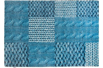 Tom Tailor Teppich Happy Patchwork Knit türkis