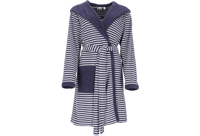 ESPRIT Damen-Bademantel Striped Hoody navy blue