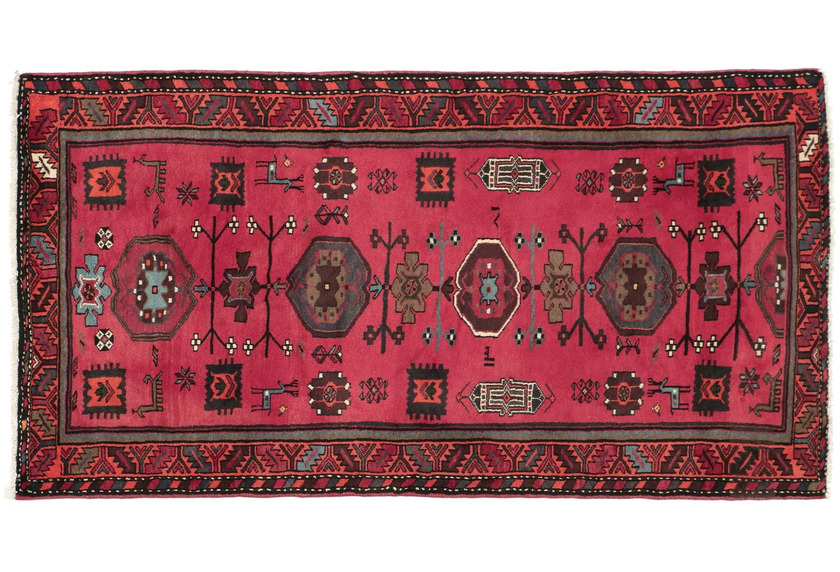 Oriental Collection Hamedan-Teppich Medallion 63 Red 196 x 105 cm