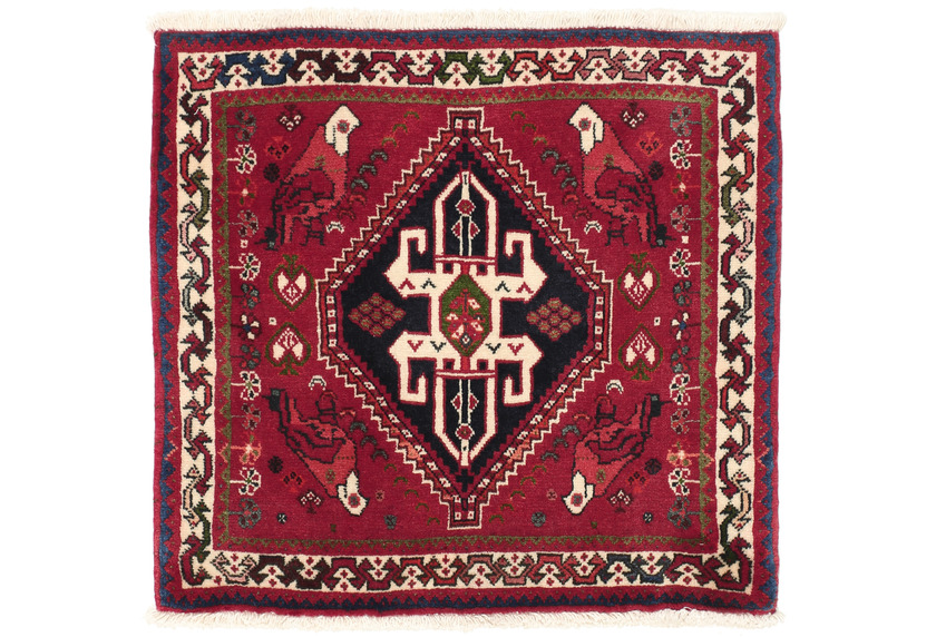 Oriental Collection Orientteppich Ghashghayi Red Medallion 064 65 x 60 cm