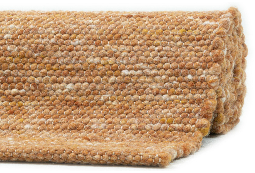 Sansibar Handwebteppich Hörnum UNI terracotta