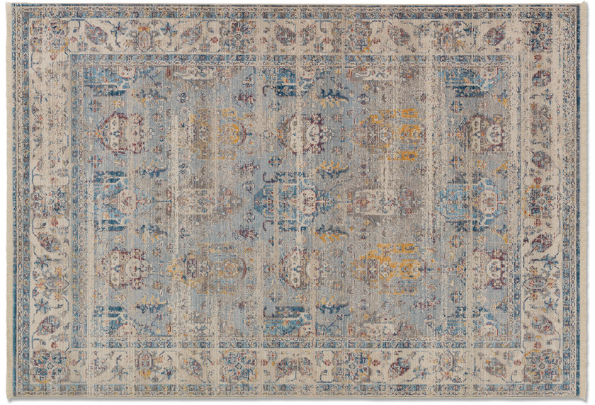 Schöner Wohnen Kollektion Teppich Mystik D.214 C.020 Orient Bordüre blau
